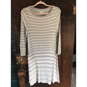 Winter striped dress